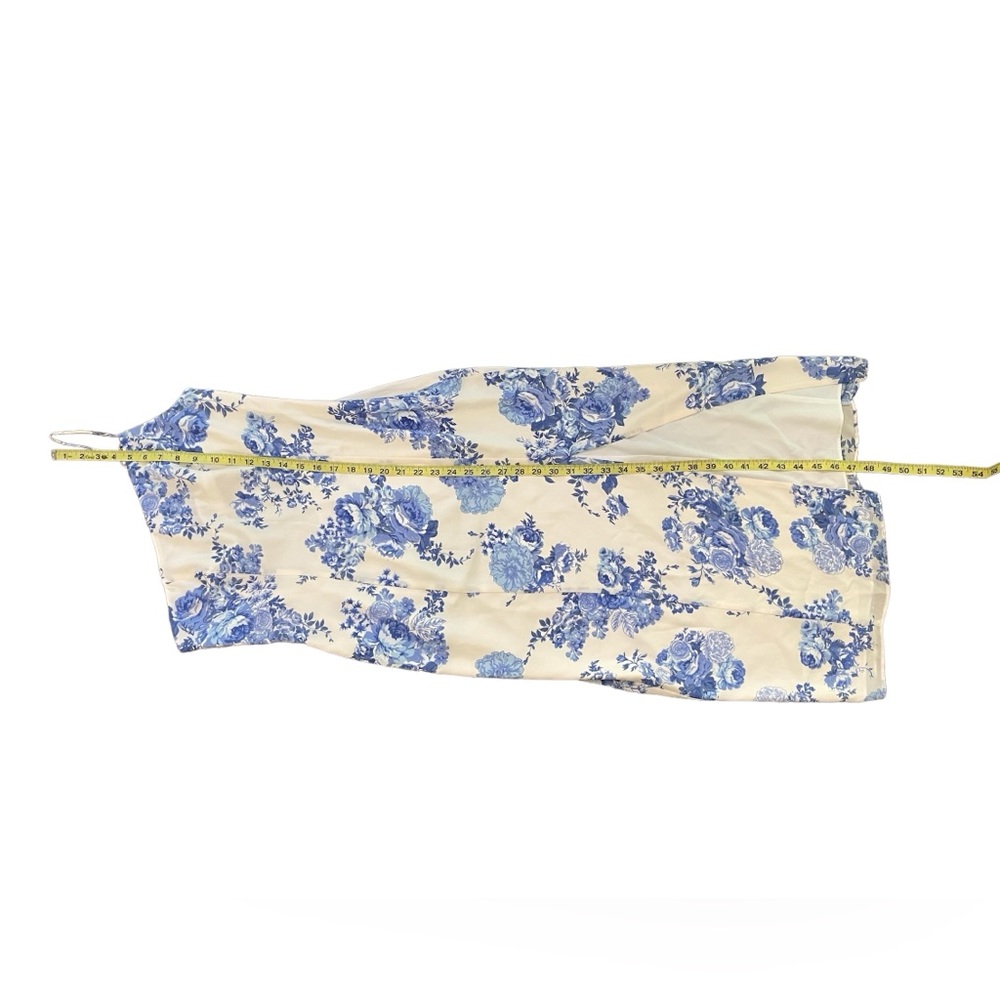 BHLDN ANTHROPOLOGIE Anamaria Georgette Dress Blue Floral New With Tags - Picture 12 of 13